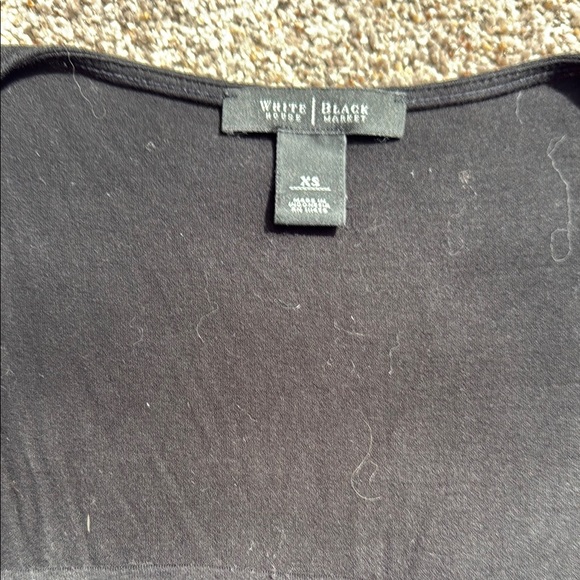 White House Black Market Black Ruched Sleeveless tank - Picture 2 of 3